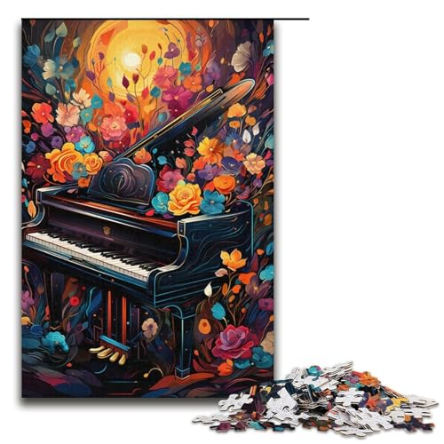 1000-teiliges Puzzle für Erwachsene farbenfrohes Kunst-Klavierpuzzle praktisches Spiel 1000 Teile (38 x 26 cm) von mowenbingpeng