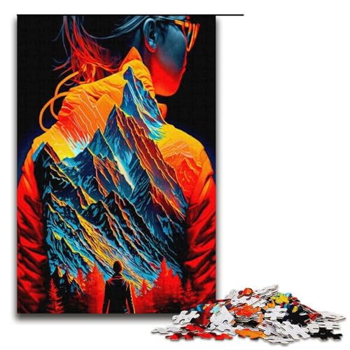 1000-teiliges Puzzle für Erwachsene farbenfrohes Space12-Puzzle für Lernspiele Herausforderung Spielzeug Kunstwerk Geschenk 1000 Teile (38 x 26 cm) von mowenbingpeng