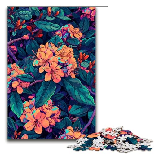 1000-teiliges Puzzle für Erwachsene farbenfrohes psychedelisches Spiel „Mount Laurel ganze Familie 1000 Teile (75 x 50 cm) von mowenbingpeng