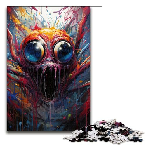 1000-teiliges Puzzle für Erwachsene farbenfrohes psychedelisches Spinnenspiel ganze Familie 1000 Teile (75 x 50 cm) von mowenbingpeng