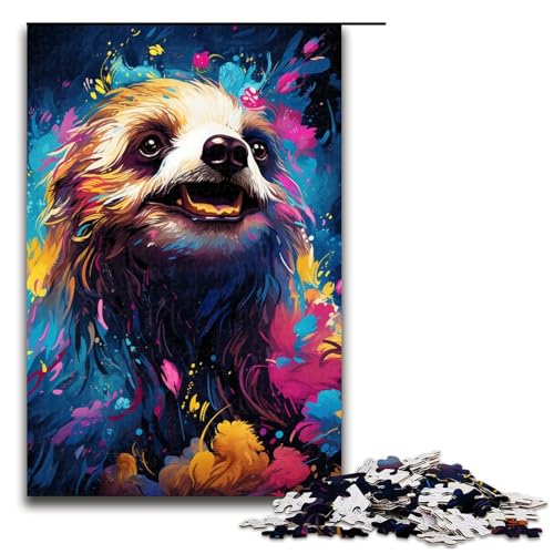 1000-teiliges Puzzle für Erwachsene farbenfrohes psychedelisches Tier-Seeotter-Puzzlespiel perfekte Dekoration für Teenager ab 14 Jahren 1000 Teile (75 x 50 cm) von mowenbingpeng