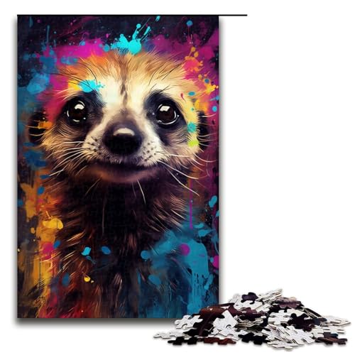 1000-teiliges Puzzle für Erwachsene farbiges Erdmännchen-Puzzle praktisches Spiel 1000 Teile (75 x 50 cm) von mowenbingpeng