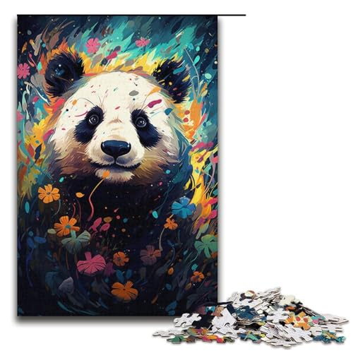 1000-teiliges Puzzle für Erwachsene farbiges Panda-Puzzle praktisches Spiel 1000 Teile (38 x 26 cm) von mowenbingpeng