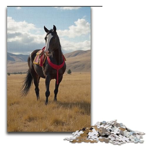 1000-teiliges Puzzle für Erwachsene gelbes Grasland-Spiel ganze Familie 1000 Teile (38 x 26 cm) von mowenbingpeng