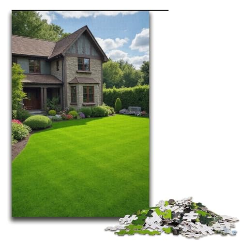 1000-teiliges Puzzle für Erwachsene kleines Rasenpuzzle für Lernspiele Herausforderung Spielzeug Kunstwerk Geschenk 1000 Teile (38 x 26 cm) von mowenbingpeng