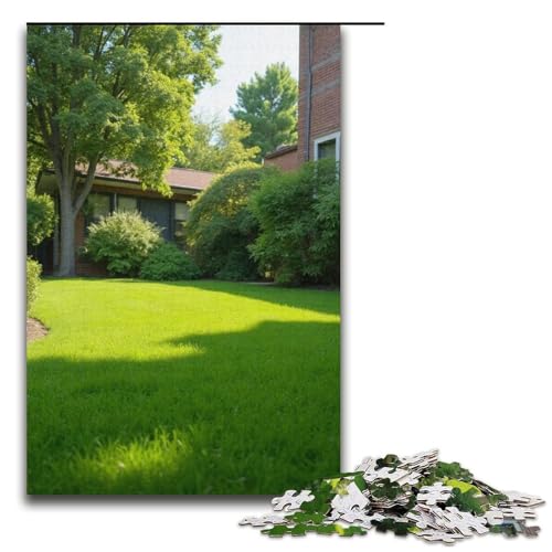1000-teiliges Puzzle für Erwachsene kleines Rasenpuzzlespiel perfekte Dekoration für Teenager ab 14 Jahren 1000 Teile (38 x 26 cm) von mowenbingpeng