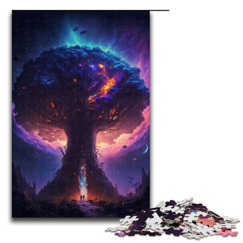 1000-teiliges Puzzle für Erwachsene kosmische Welt Baum des Lebens Puzzle für Lernspiele Herausforderung Spielzeug Kunstwerk Geschenk 1000 Teile (75 x 50 cm) von mowenbingpeng