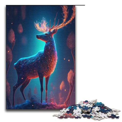 1000-teiliges Puzzle für Erwachsene kosmisches Hirsch-Papierpuzzle für Erwachsene und Kinder Stressabbau-Tool 1000 PCS (38 x 26 cm) von mowenbingpeng