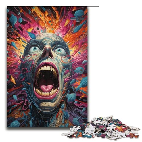 1000-teiliges Puzzle für Erwachsene kosmisches Monster-Puzzle für Lernspiele Herausforderung Spielzeug Kunstwerk Geschenk 1000 Teile (38 x 26 cm) von mowenbingpeng
