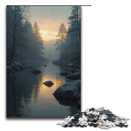 1000-teiliges Puzzle für Erwachsene leise und abgelegen Holzpuzzle Lernspiel für Erwachsene Herausforderungsspielzeug 1000 Teile (38 x 26 cm) von mowenbingpeng
