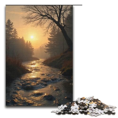 1000-teiliges Puzzle für Erwachsene poetische und malerische Puzzles für Erwachsene Holzpuzzle anspruchsvolles Spiel 1000 Teile (38 x 26 cm) von mowenbingpeng