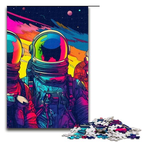 1000-teiliges Puzzle für Erwachsene psychedelisches Astronauten-Puzzle für Lernspiele Herausforderung Spielzeug Kunstwerk Geschenk 1000 PCS (75 x 50 cm) von mowenbingpeng