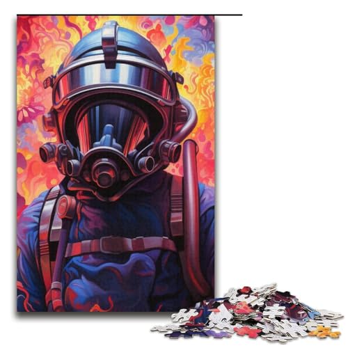 1000-teiliges Puzzle für Erwachsene psychedelisches Feuerwehr-Puzzle Lernspiel Herausforderung Spielzeug Kunstwerk Geschenk 1000 Teile (38 x 26 cm) von mowenbingpeng