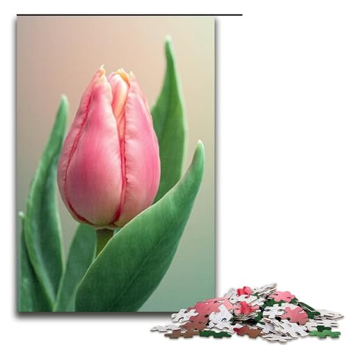 1000-teiliges Puzzle für Erwachsene rosa Pfirsich und grüne Weide Holzpuzzle für Erwachsene Lernspiel Herausforderungsspielzeug 1000 Teile (75 x 50 cm) von mowenbingpeng