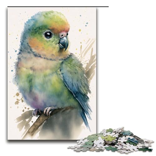1000-teiliges Puzzle für Erwachsene süßes Baby-Papagei-Malpuzzle praktisches Spiel 1000 Teile (75 x 50 cm) von mowenbingpeng