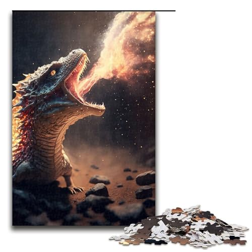 1000-teiliges Puzzle für Erwachsene süßes Feuerdrachen-Puzzle Geburtstagsgeschenk für Teenager ab 14 Jahren 1000 Teile (75 x 50 cm) von mowenbingpeng