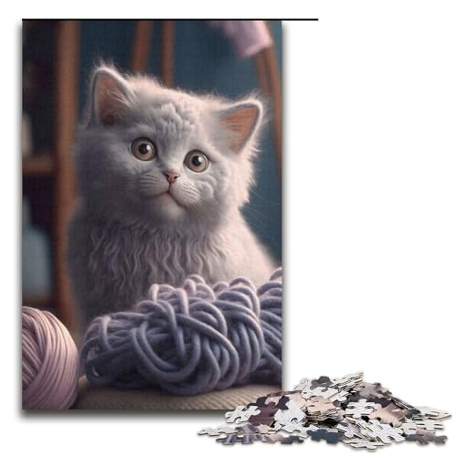 1000-teiliges Puzzle für Erwachsene süßes Kätzchen-Puzzle Geburtstagsgeschenk für Teenager ab 14 Jahren 1000 Teile (38 x 26 cm) von mowenbingpeng