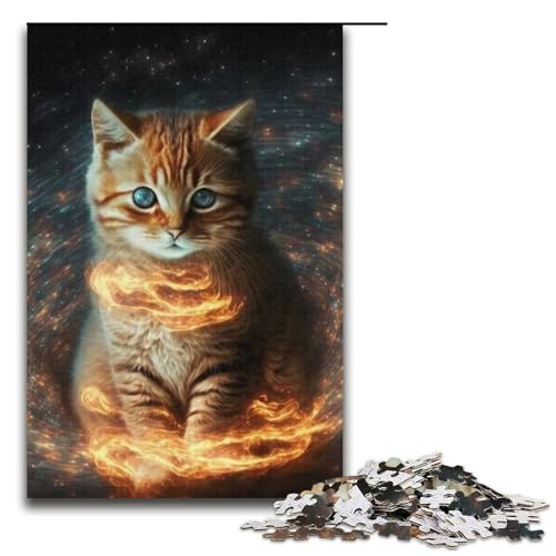 1000-teiliges Puzzle für Erwachsene süßes Katzen-Puzzle für Erwachsene Papierpuzzle anspruchsvolles Spiel 1000 Teile (38 x 26 cm) von mowenbingpeng