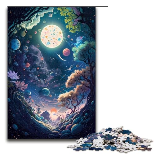 1000-teiliges Puzzle für Erwachsene verrückte Weltraumlandschaft Puzzle für Lernspiele Herausforderung Spielzeug Kunstwerk Geschenk 1000 PCS (75 x 50 cm) von mowenbingpeng