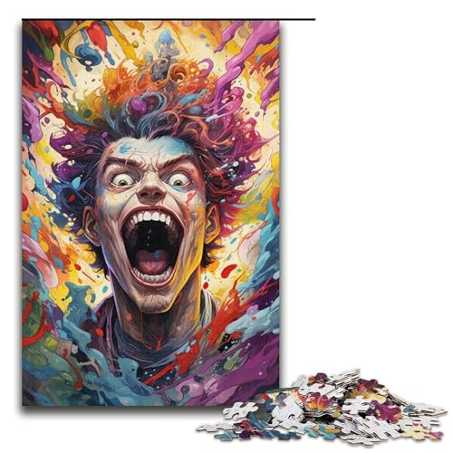 1000-teiliges Puzzle für Erwachsene verrücktes buntes Dämonen-Puzzle praktisches Spiel 1000 Teile (38 x 26 cm) von mowenbingpeng