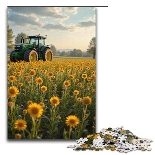 1000-teiliges Puzzle für Erwachsene wunderschönes Sonnenblumen-Spiel ganze Familie 1000 Teile (38 x 26 cm) von mowenbingpeng