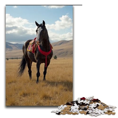 1000-teiliges Puzzle gelbes Grasland für Erwachsene und Kinder Holzpuzzle pädagogisches Spielzeug zum Stressabbau Puzzle 1000 Teile (75 x 50 cm) von mowenbingpeng