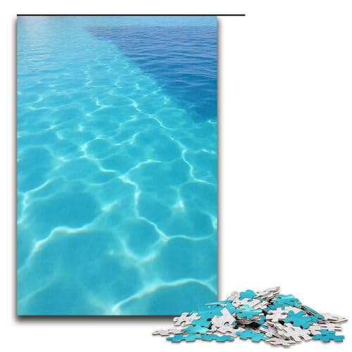 1000-teiliges Puzzle klares Wasser Puzzle für Erwachsene und Kinder Holzpuzzle pädagogisches Spielzeug zum Stressabbau Puzzle 1000 Teile (75 x 50 cm) von mowenbingpeng