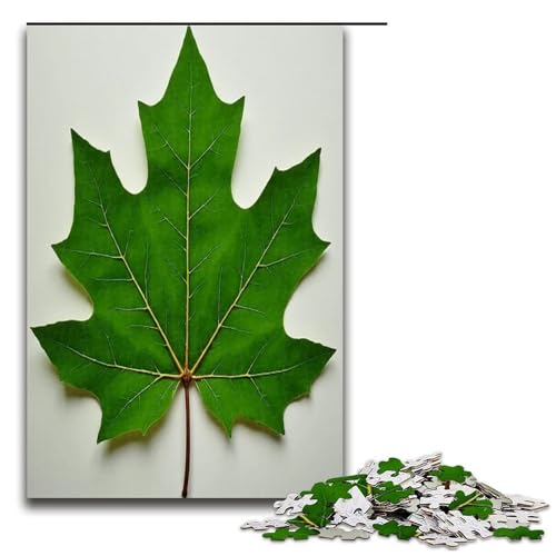 1000-teiliges Puzzle mit Bergahornblättern für Kinder Holzpuzzle Heimkunstdekor 1000 Teile (75 x 50 cm) von mowenbingpeng