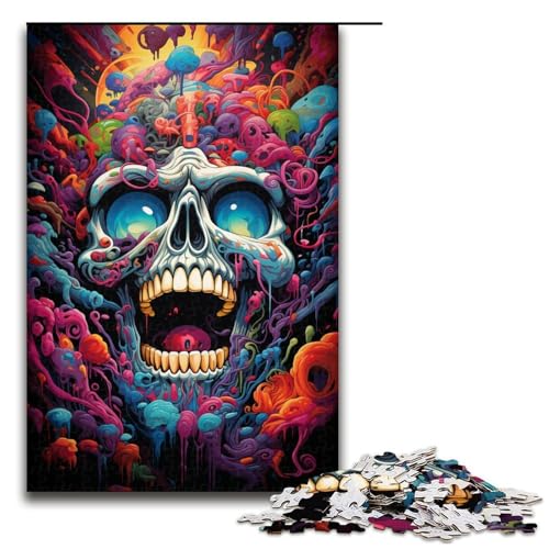 1000-teiliges Puzzle mit bösen Höllenmonstern für Kinder Holzpuzzle Heimkunstdekor 1000 Teile (75 x 50 cm) von mowenbingpeng