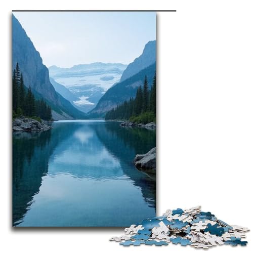 1000-teiliges Puzzle mit wunderschönen Flüssen und Bergen Geschenke Puzzles für Erwachsene Weihnachtswunschliste mit Weihnachtsmann für Teenager ab 14 Jahren 1000 Teile (75 x 50 cm) von mowenbingpeng