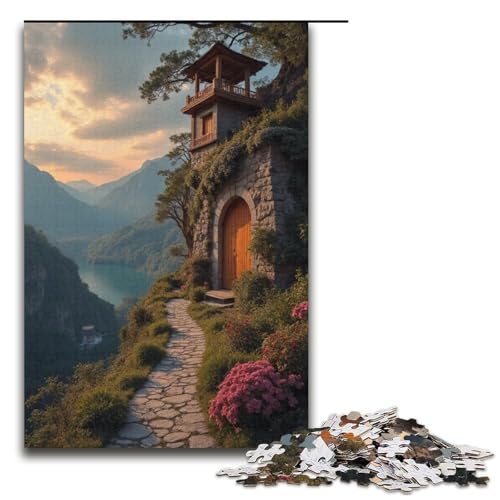 1000-teiliges Puzzle poetisches und malerisches Puzzle für Erwachsene Holzpuzzle anspruchsvolles Spiel 1000 Teile (38 x 26 cm) von mowenbingpeng