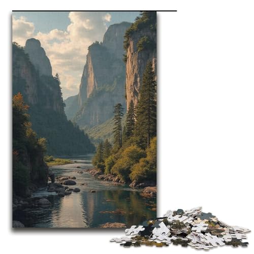 1000-teiliges Puzzle poetisches und malerisches Puzzle für Erwachsene Holzpuzzle anspruchsvolles Spiel 1000 Teile (38 x 26 cm) von mowenbingpeng