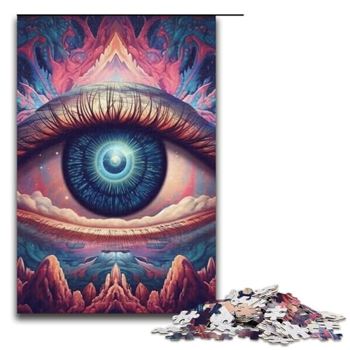 1000-teiliges Puzzle psychedelische Puzzles Papierpuzzles Lernspiele Heimdekoration 1000 Teile (38 x 26 cm) von mowenbingpeng