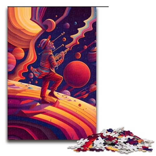 1000-teiliges Puzzlespiel „Buntes Mondpuzzle“ für Erwachsene geeignet für Paare und Teenager ab 14 Jahren 1000 Teile (75 x 50 cm) von mowenbingpeng