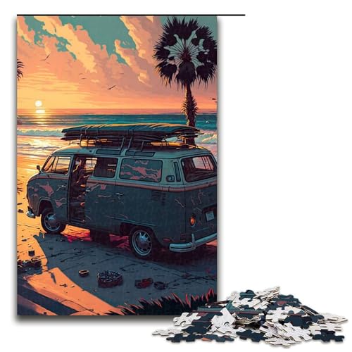 1000-teiliges Puzzlespiel „Camping am Meer“ für Erwachsene, geeignet für Paare und Teenager ab 14 Jahren, 1000 Teile von mowenbingpeng