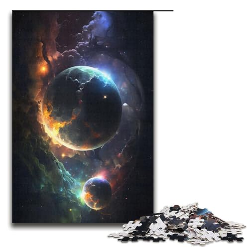 1000-teiliges Puzzlespiel „Farben der Galaxie“ für Erwachsene geeignet für Paare und Teenager ab 14 Jahren 1000 Teile (38 x 26 cm) von mowenbingpeng