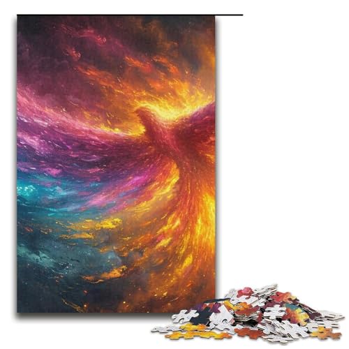 1000-teiliges Puzzlespiel „Phönixvogel“ für Erwachsene geeignet für Paare und Teenager ab 14 Jahren 1000 Teile (38 x 26 cm) von mowenbingpeng