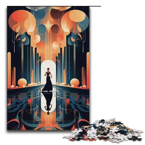 1000-teiliges Puzzlespiel „Zeitgenössisches Tanzkunst“ für Erwachsene geeignet für Paare und Teenager ab 14 Jahren 1000 Teile (38 x 26 cm) von mowenbingpeng