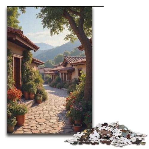 1000-teiliges Puzzlespiel Granatapfeldorf für Erwachsene geeignet für Paare und Teenager ab 14 Jahren 1000 Teile (38 x 26 cm) von mowenbingpeng