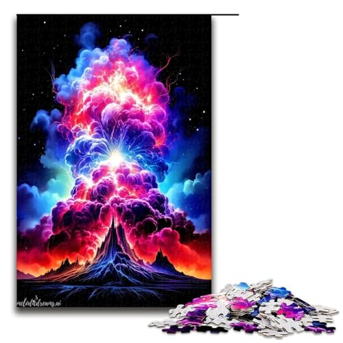 1000 teiliges Puzzlespiel Vulkanwolkensturm für Erwachsene geeignet für Paare und Teenager ab 14 Jahren 1000 Teile (75 x 50 cm) von mowenbingpeng