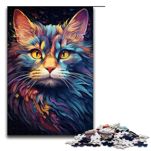 1000-teiliges Puzzlespiel mit Tier- und Katzenmotiv für Erwachsene geeignet für Paare und Teenager ab 14 Jahren 1000 Teile (75 x 50 cm) von mowenbingpeng