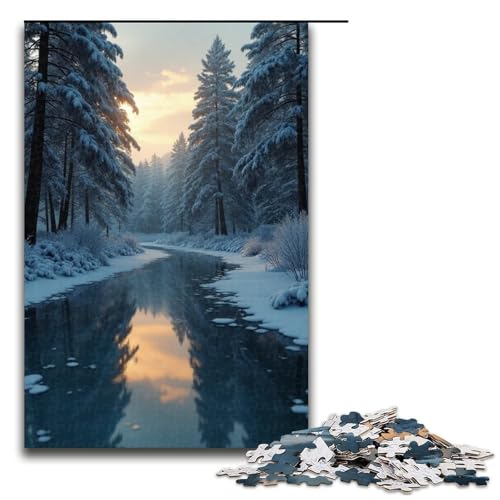 1000-teiliges Reflexionskarten-Puzzle für Erwachsene Holzpuzzle Familienspiele 1000 Teile (75 x 50 cm) von mowenbingpeng