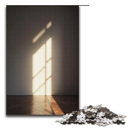 1000-teiliges Schattenpuzzle Geschenke Puzzle für Erwachsene Weihnachtswunschliste mit Weihnachtsmann für Teenager ab 14 Jahren 1000 Teile (38 x 26 cm) von mowenbingpeng