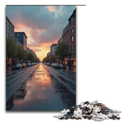 1000-teiliges Straßenpuzzle für Erwachsene unmögliches Puzzle zum Stressabbau für Teenager ab 14 Jahren 1000 Teile (38 x 26 cm) von mowenbingpeng