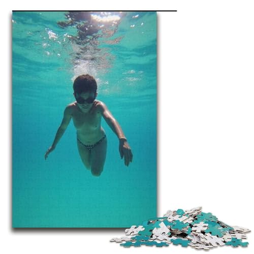1000-teiliges Tauchpuzzle für Erwachsene unmögliches Puzzle zum Stressabbau für Teenager ab 14 Jahren 1000 Teile (38 x 26 cm) von mowenbingpeng