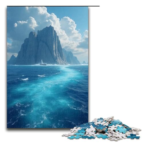 1000-teiliges Wasserpuzzle für Erwachsene Holzpuzzle Familienspiele 1000 Teile (75 x 50 cm) von mowenbingpeng
