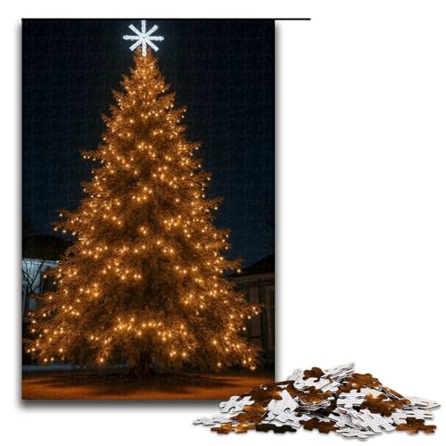 1000-teiliges Weihnachtsbaum-Puzzlespiel Puzzle für Erwachsene geeignet für Paare und Teenager ab 14 Jahren 1000 Teile (75 x 50 cm) von mowenbingpeng