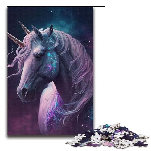 1000-teiliges süßes Pony-Puzzle für Kinder Holzpuzzle Heimkunstdekor 1000 PCS (75 x 50 cm) von mowenbingpeng