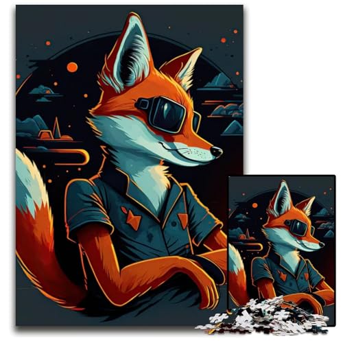 1000teiliges Puzzle Fuchs Tier unmögliches Puzzle für Erwachsene pädagogisches Denkspiel künstlerische HeimbüroDekoration ab 14 Jahren 1000 Teile (38 x 26 cm) von mowenbingpeng