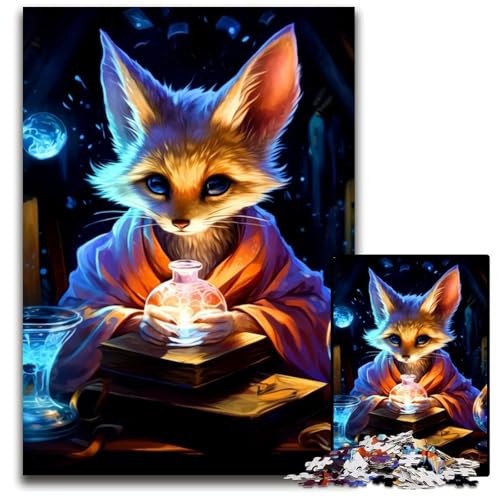 1000teiliges Puzzle FuchsZauberer Holzpuzzle für Erwachsene pädagogische Aktivität zur Verbesserung kognitiver Fähigkeiten 1000 Teile (75 x 50 cm) von mowenbingpeng